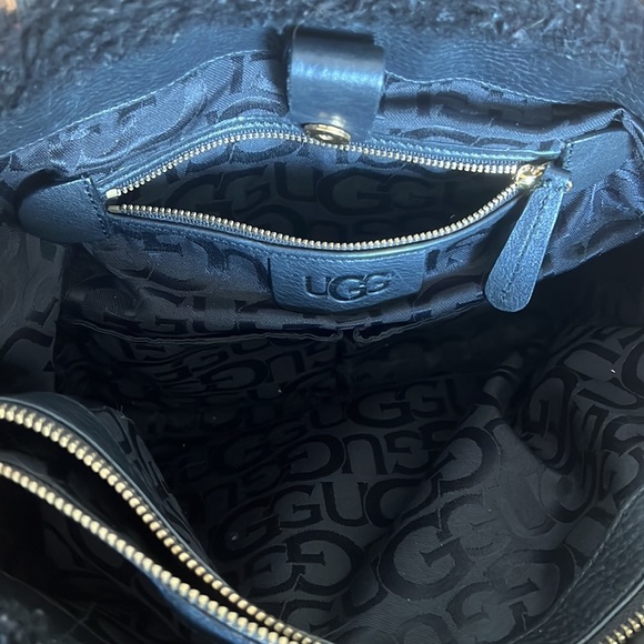 Ugg Australia Quinn Tote Suede Bag In Black - Picture 8 of 10